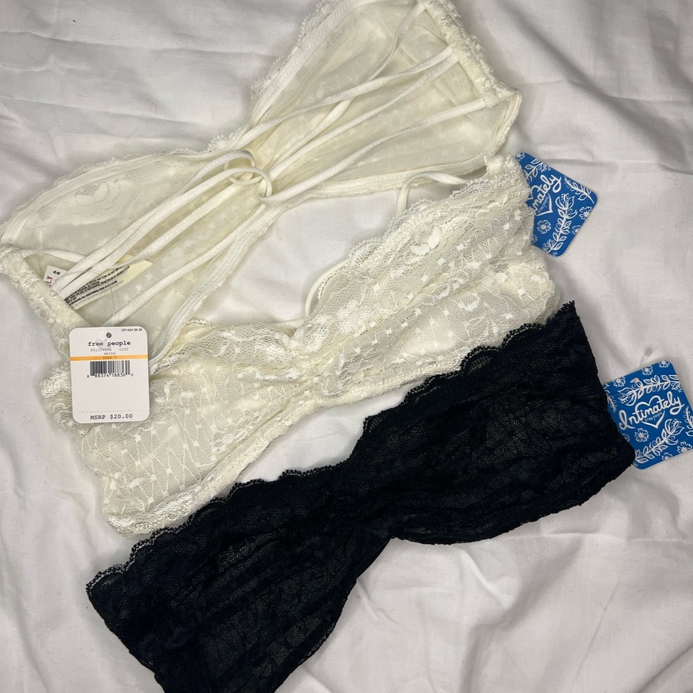 NWT FREE PEOPLE 3 bralettes